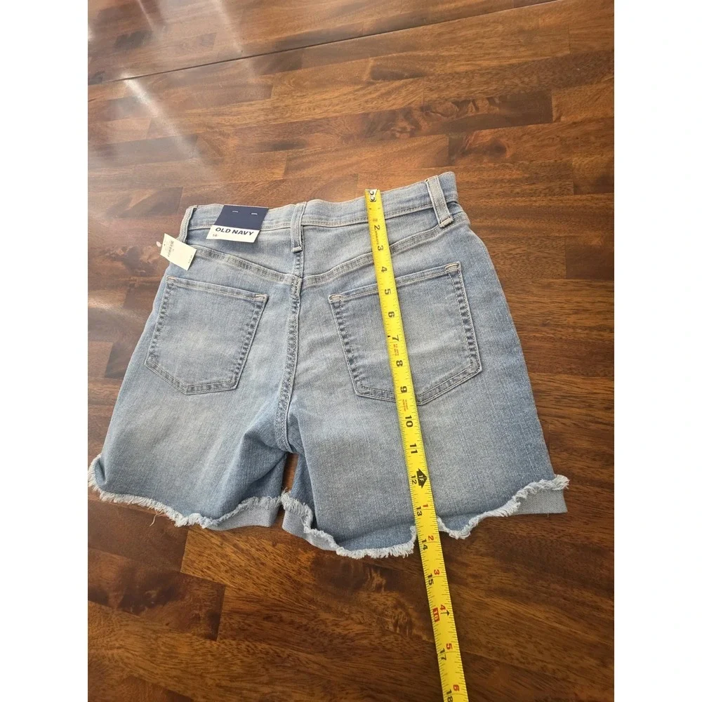 Old Navy Girls Denim Cut Off Shorts Size 14 Stretch Waiste New With Tag Sku 11